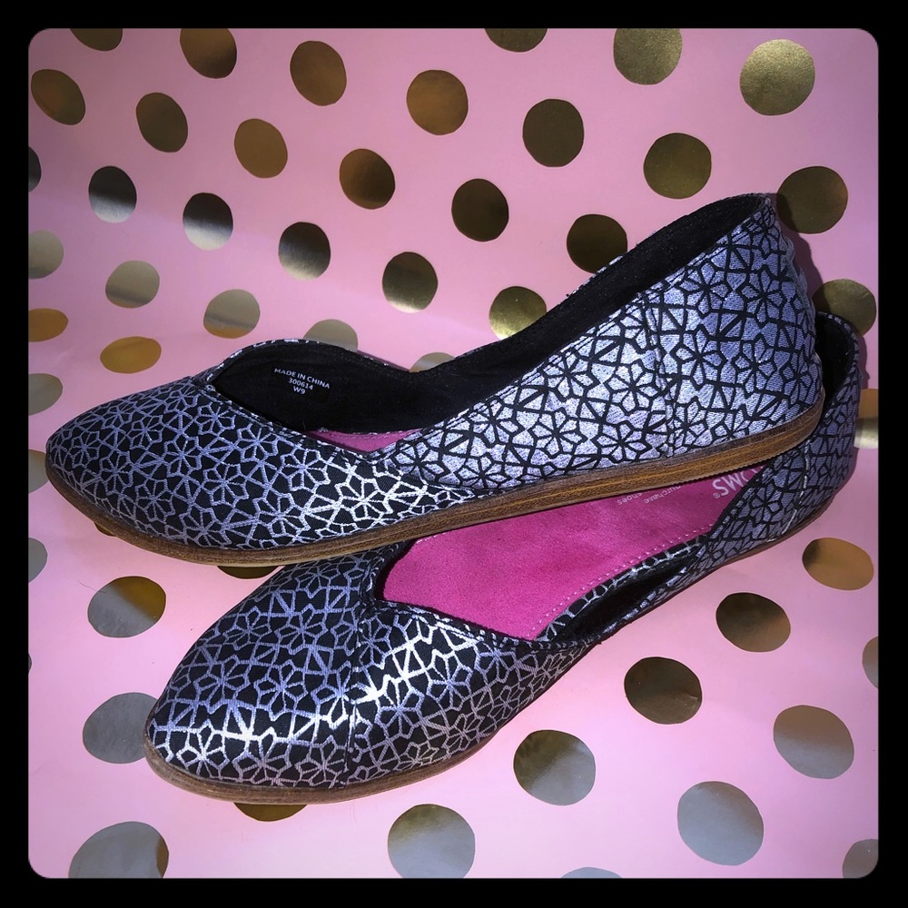 Toms Metallic Jutti Ballet Flats